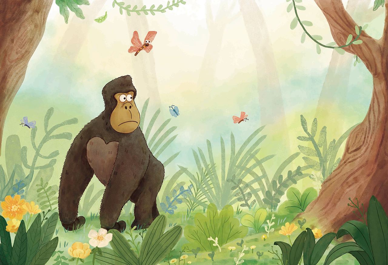 儿童绘本插画-《大猩猩》