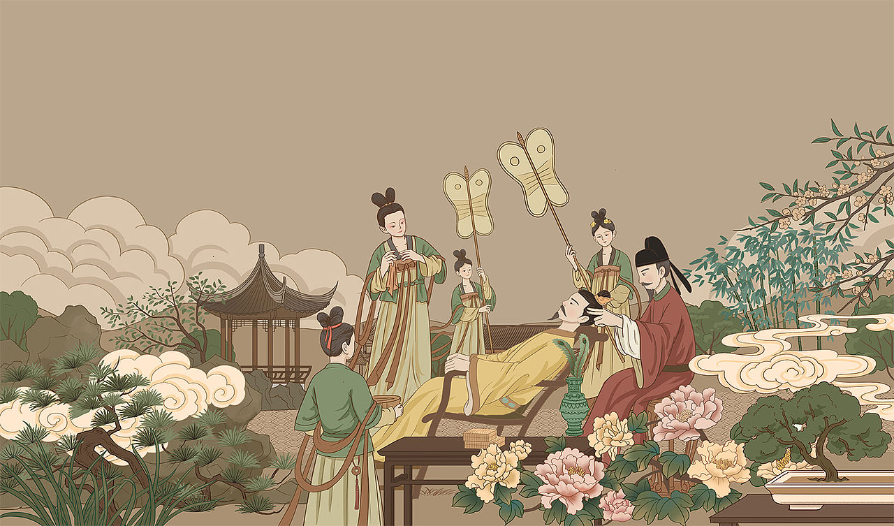 宋代元素古典题材插画（图ZMzU4MzczMjQ0） - 商业插画 - 站酷设计师小光頭原创素材 - 站酷ZCOOL