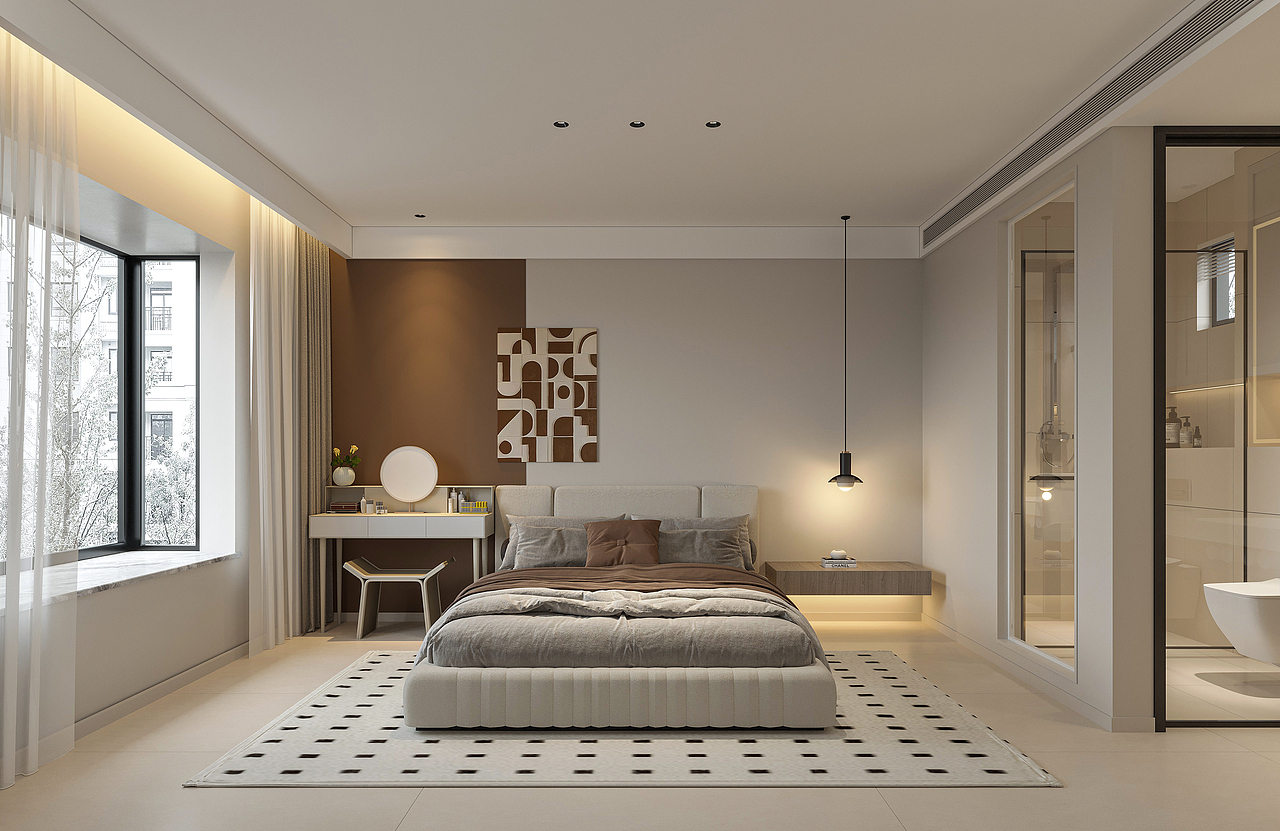 奶油风效果图表现（图ZMzI2MTczMDA4） - 家装设计 - 站酷设计师阿鹏丨VISION原创素材 - 站酷ZCOOL