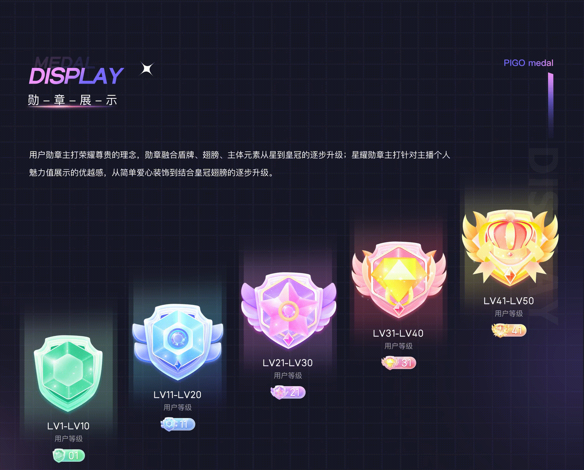 【PIGO】等级勋章（图ZMzMzMjU2Mjky） - 图标 - 站酷设计师见见行行原创素材 - 站酷ZCOOL