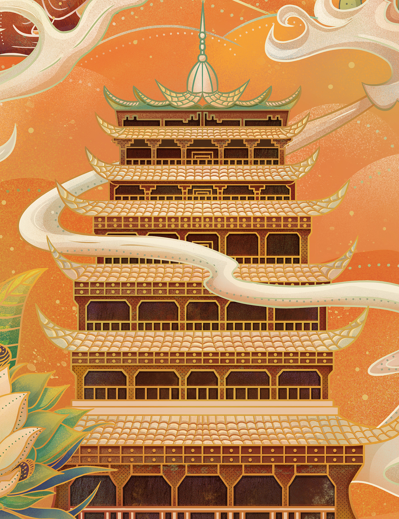 《守护敦煌》（图ZMzM3MjA2MDQ4） - 艺术插画 - 站酷设计师璞幽Pyou原创素材 - 站酷ZCOOL