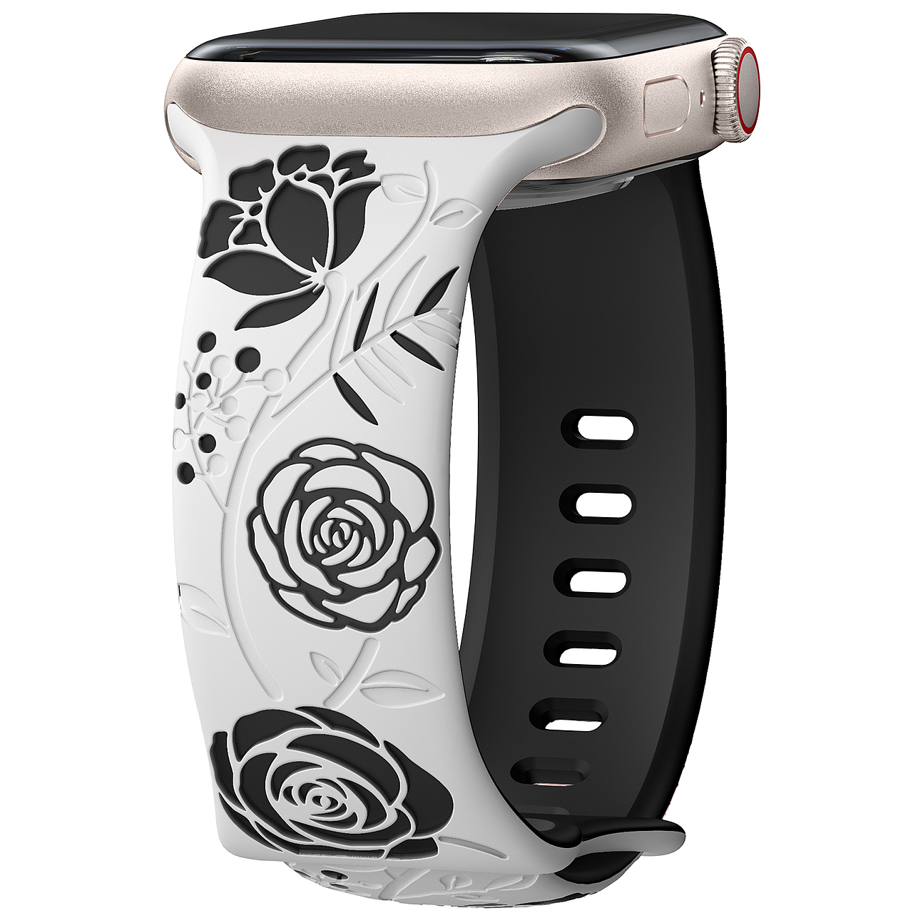 玫瑰双色雕花苹果表带（图ZMzYxMDIwMDEy） - 电子产品 - 站酷设计师篖三藏原创素材 - 站酷ZCOOL