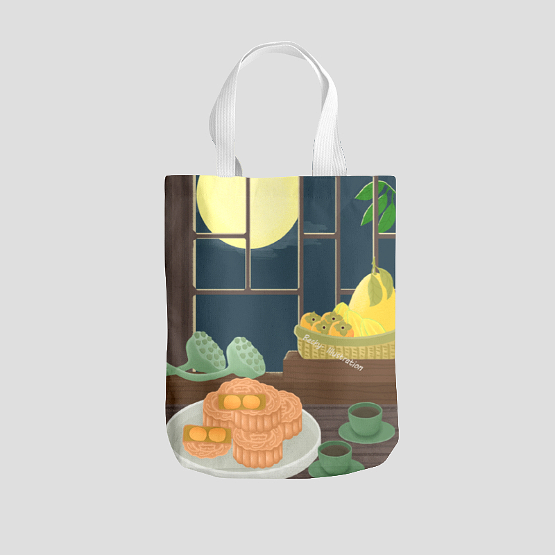 中秋节月饼插画