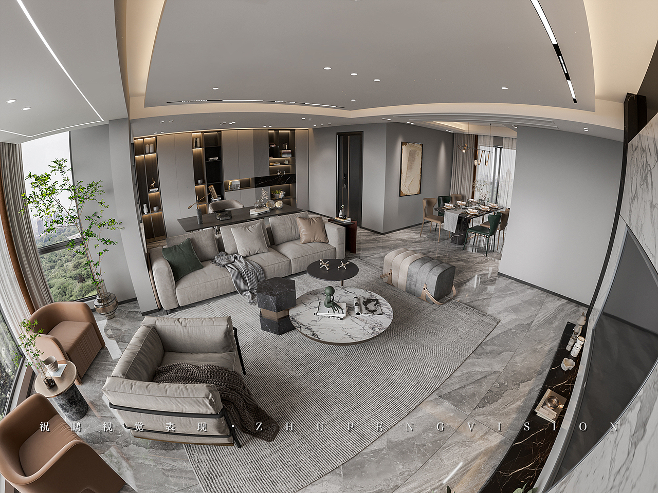 现代风格丨武汉祝鹏视觉表现（图ZMzMxOTM3MDAw） - 家装设计 - 站酷设计师流光易断原创素材 - 站酷ZCOOL