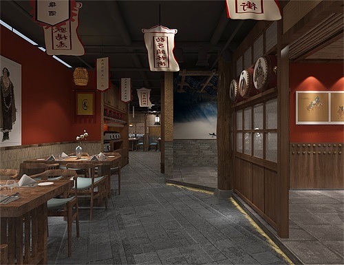 银川餐厅装修设计|阳光华府餐厅设计方案|镹臻工装