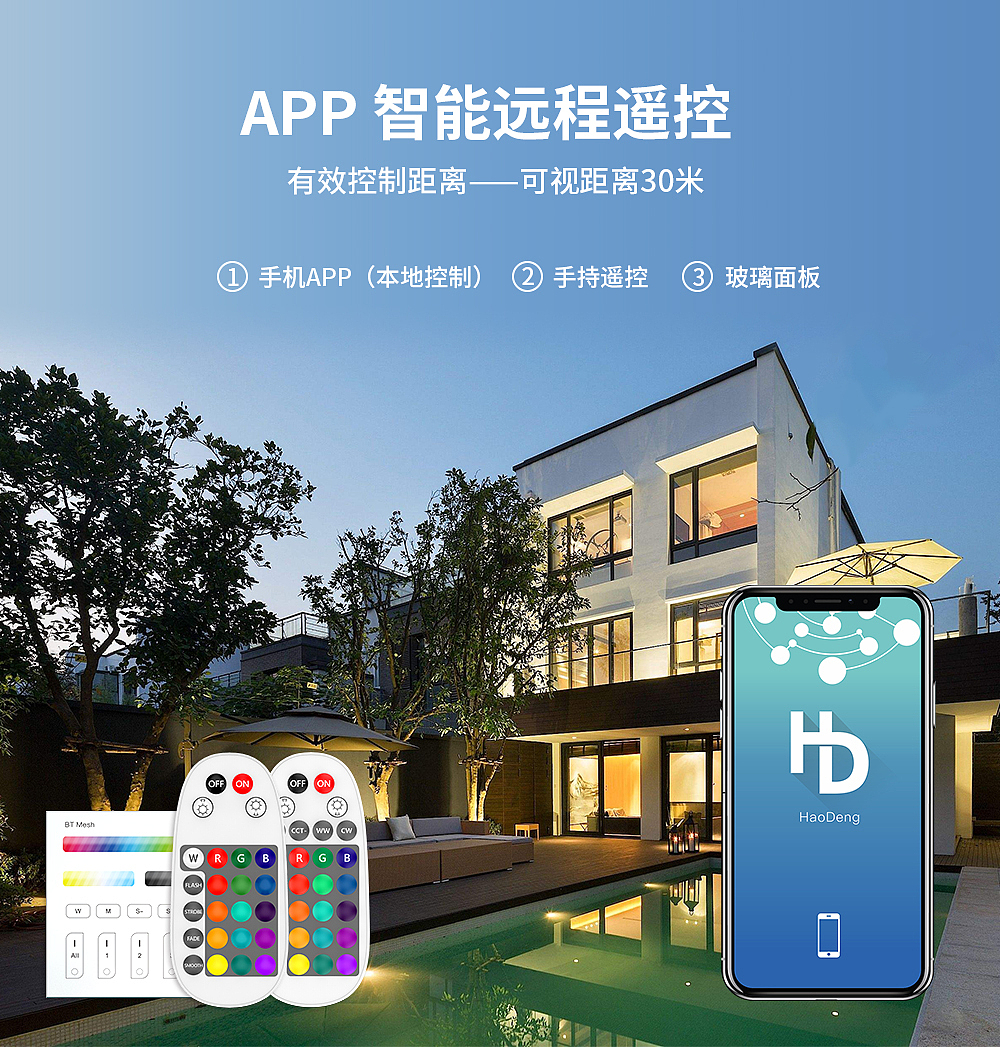 蓝牙组网RGB智能泛光灯（图ZMzIxMjU0NTQ4） - 电子产品 - 站酷设计师流浪太空人原创素材 - 站酷ZCOOL