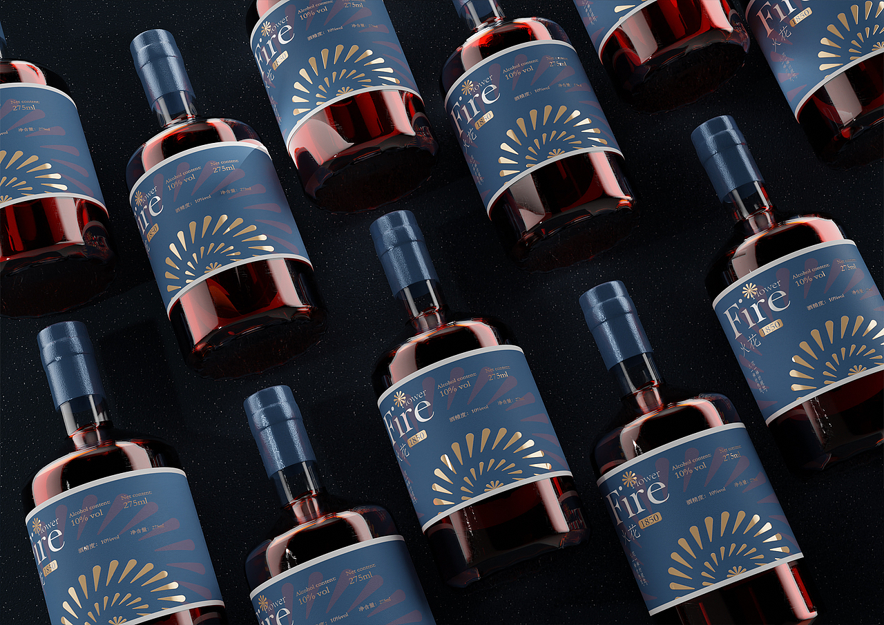 《无尽设计》花火-红酒包装设计/VI/渲染（图ZMzQ2MDQ3MDQw） - 包装 - 站酷设计师无尽1990原创素材 - 站酷ZCOOL