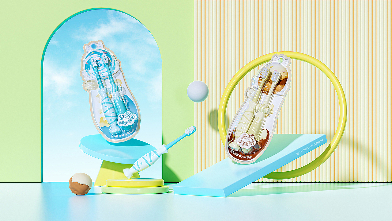 五克氮²×冷酸灵 | 糖果刷 产品视觉设计