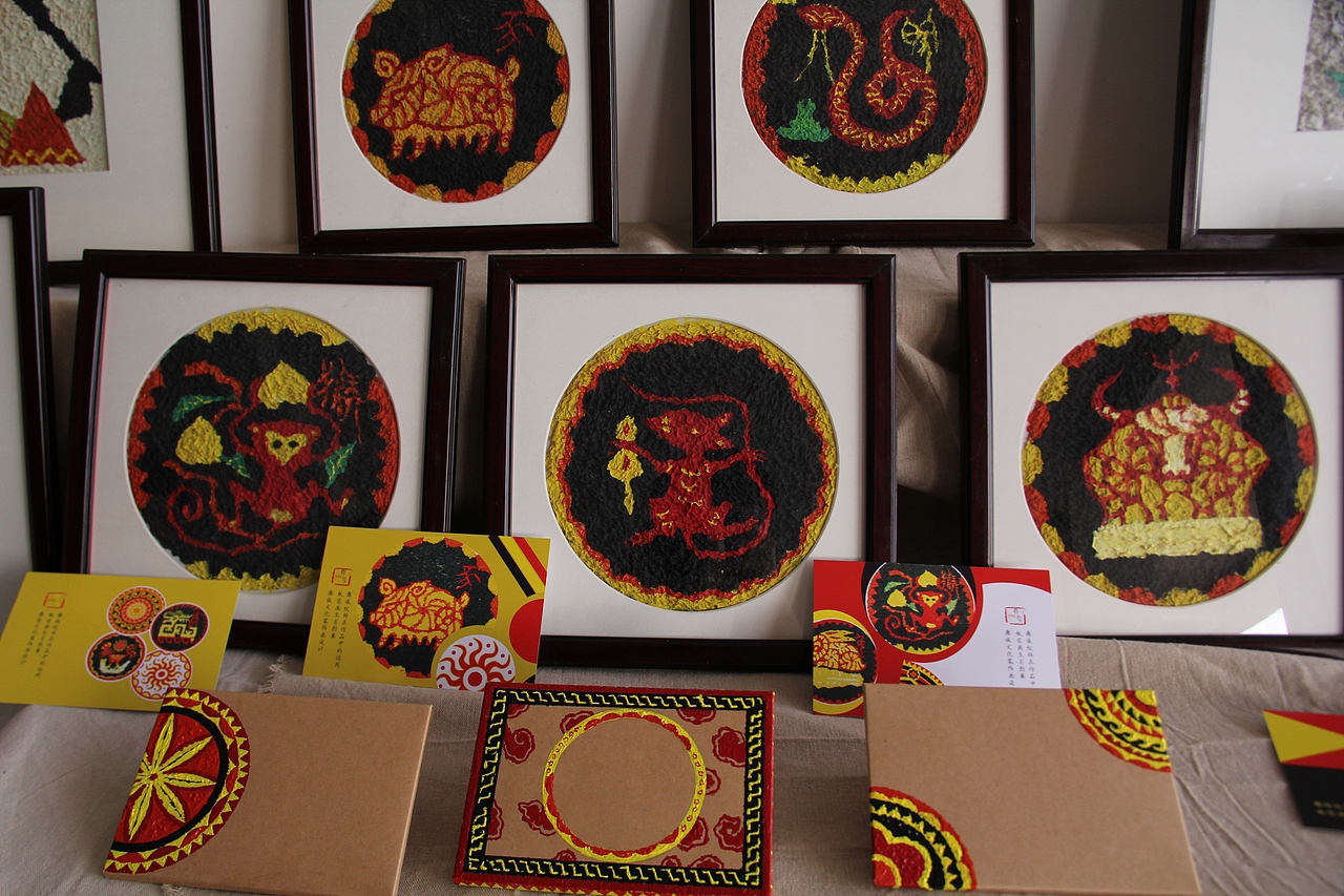 彝族文化装饰画设计——十二生肖（图ZMzI1MTcyMTE2） - 其他手工艺 - 站酷设计师肖小米原创素材 - 站酷ZCOOL