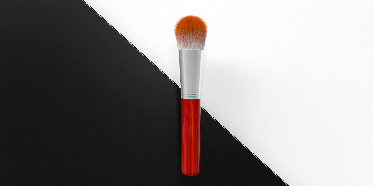 化妆毛刷-(产品建模)