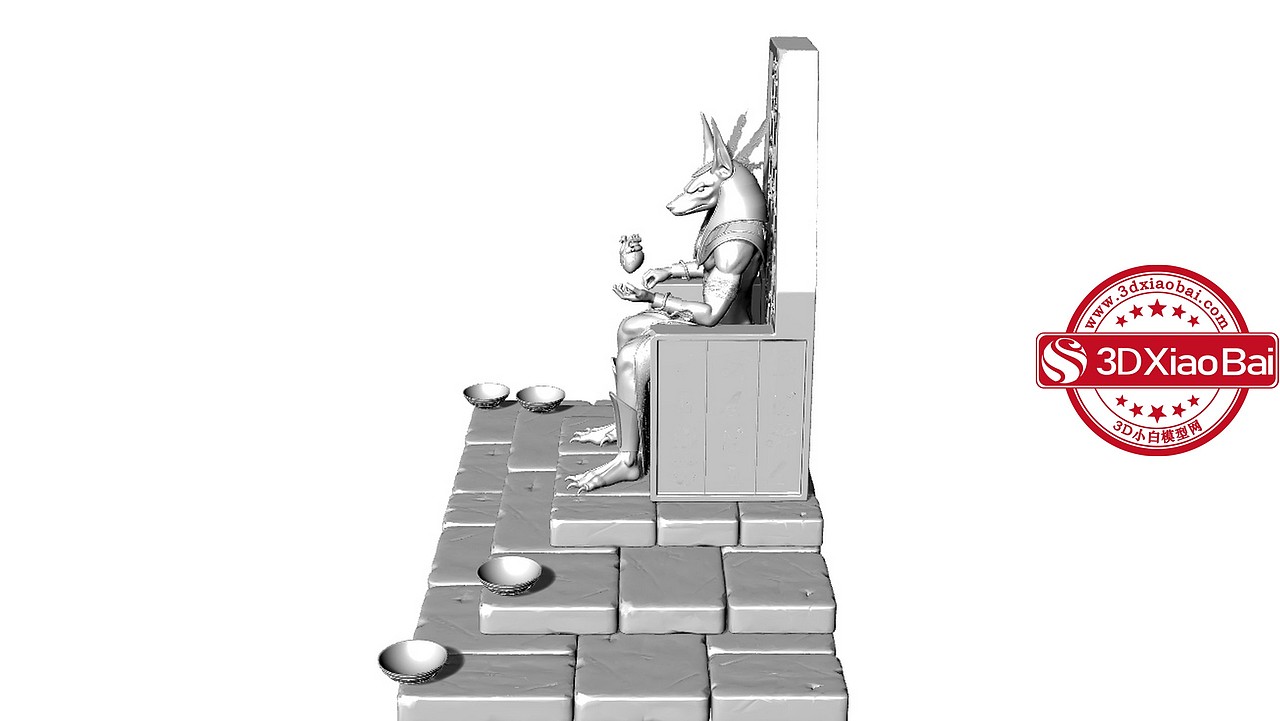 阿努比斯古埃及神话中的死神3d模型（图ZMzM2ODAyODY0） - 动画/影视 - 站酷设计师3D小白原创素材 - 站酷ZCOOL