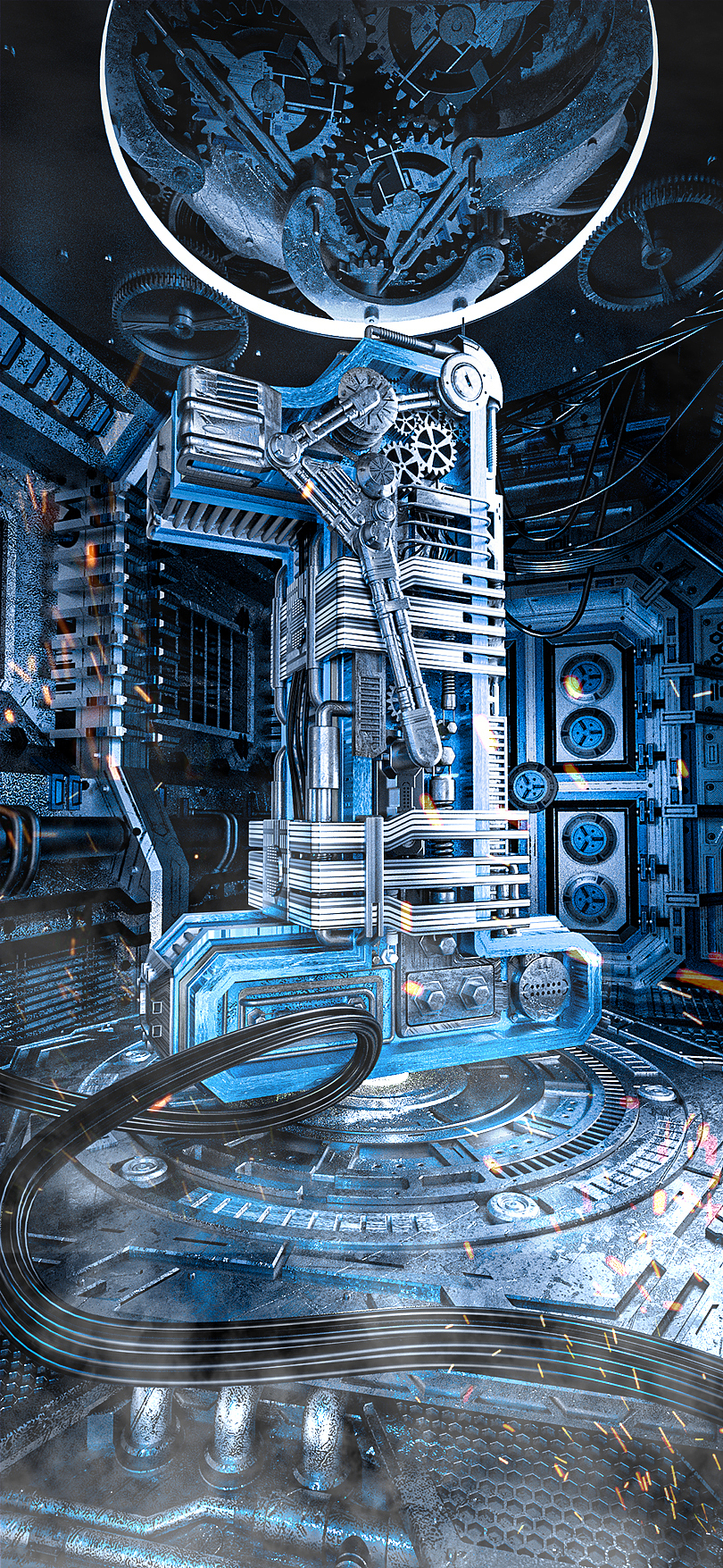 c4d-octane-机械数字渲染