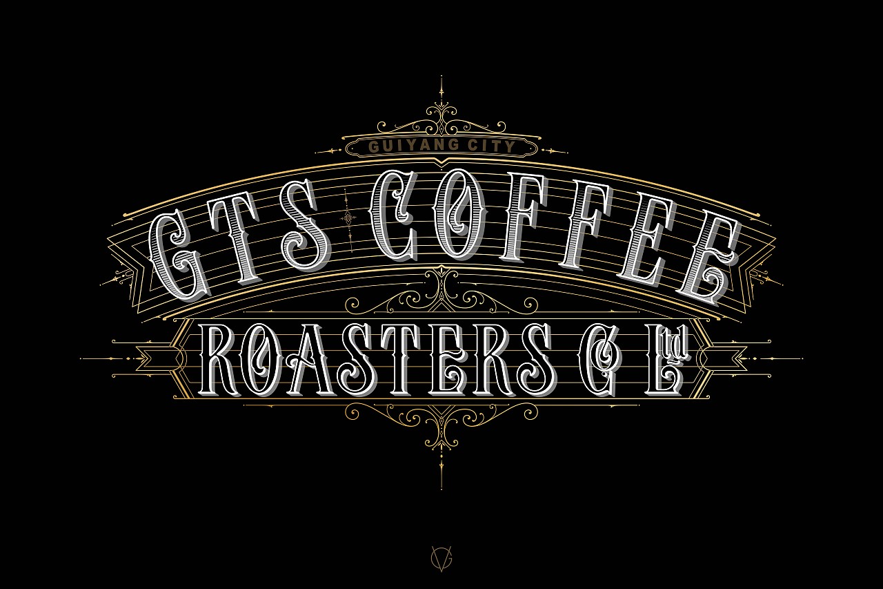 复古字体设计-贵阳咖啡店GTS COFFEE-手绘复古镜画（图ZMzIxNTU0Nzg0） - 字体/字形 - 站酷设计师vgworks原创素材 - 站酷ZCOOL