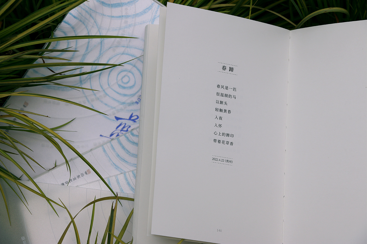 自己的诗集自己设计《蓝水湖》书籍设计