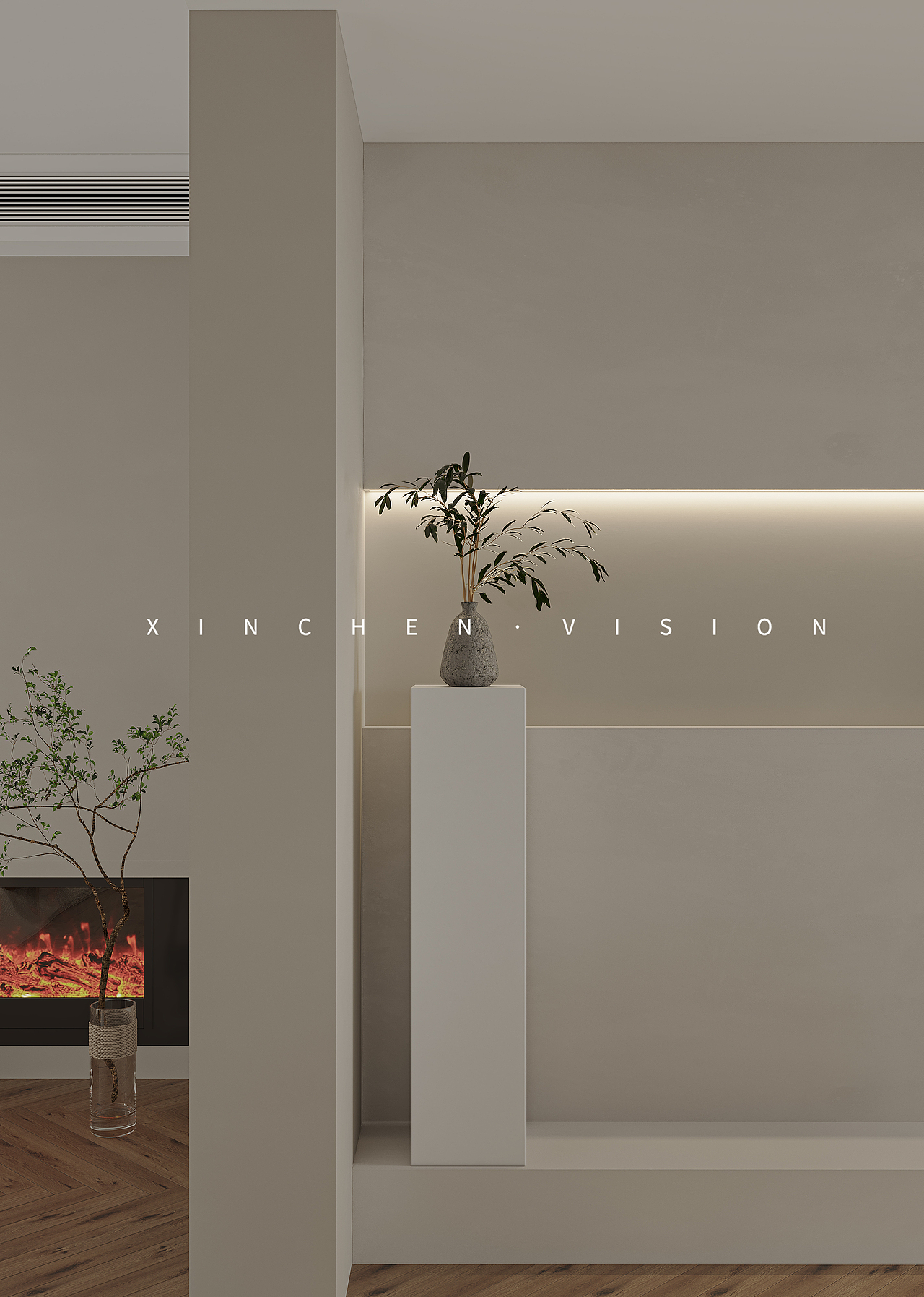 客餐厅+卧室（图ZMzE3MTUzOTI0） - 家装设计 - 站酷设计师XINCHENvision原创素材 - 站酷ZCOOL