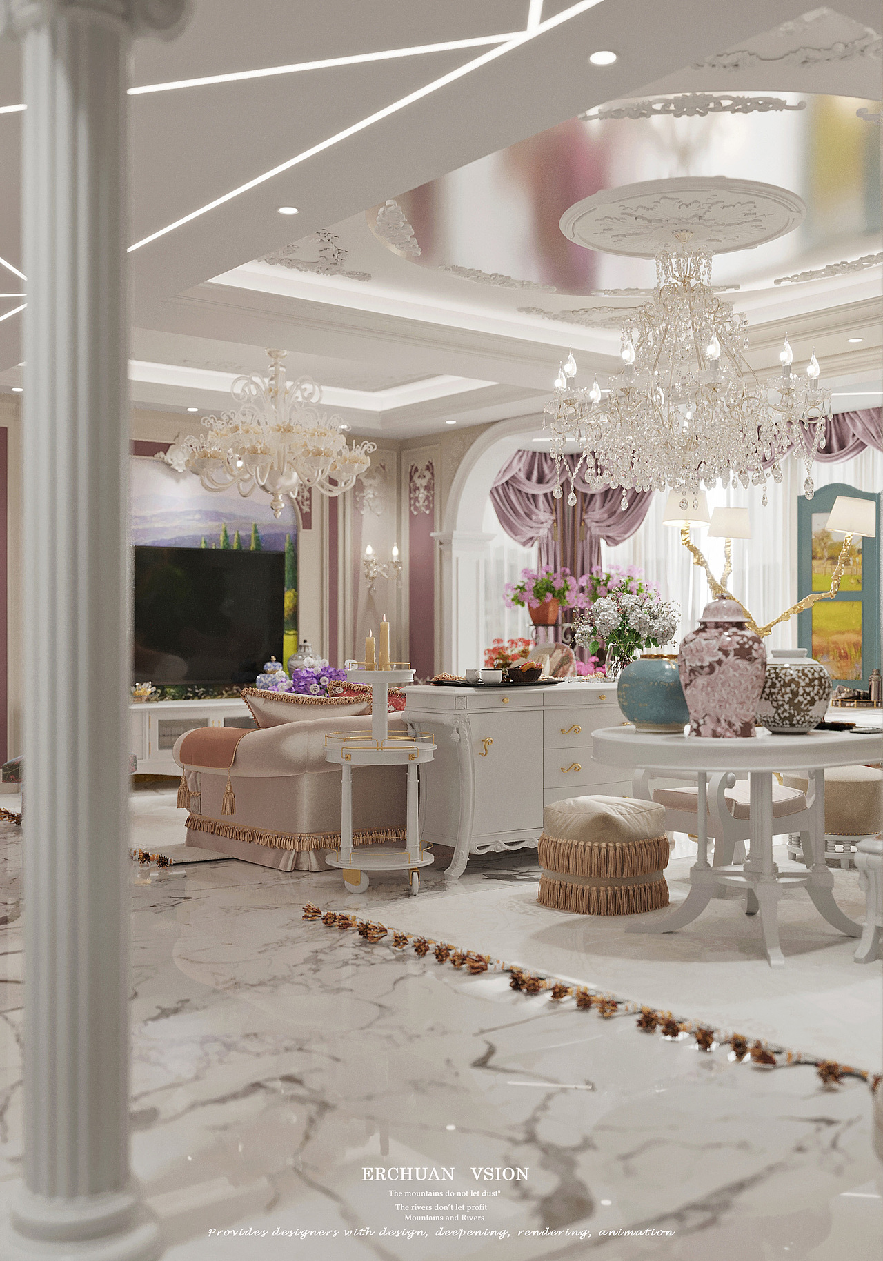 而川视觉 丨 法式轻奢客餐厅—生活需要的仪式感