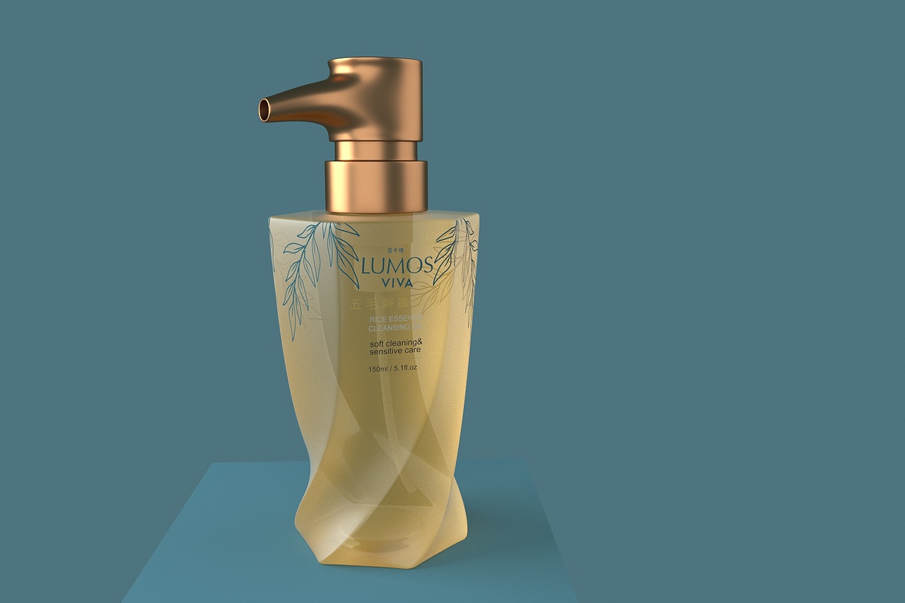 为某个初创品牌某款洗面奶和洁面油的内外包装进行的概念设计关注私信