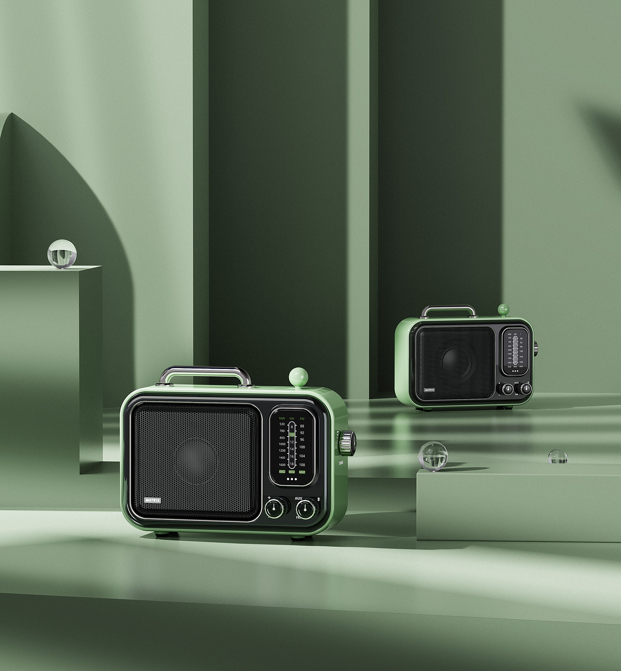 “旧时光”小电视蓝牙音响复古收音机