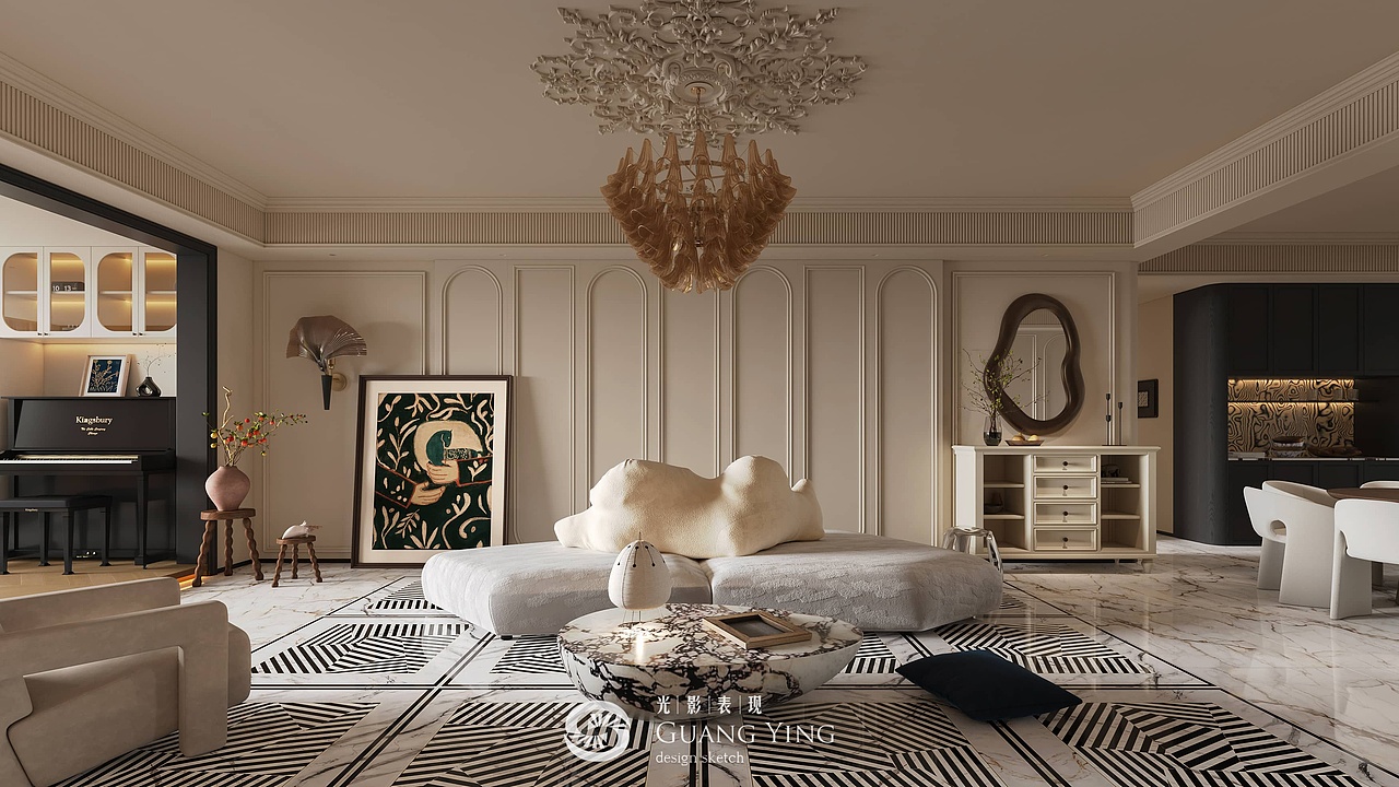 轻法式 | 南风凭留白（图ZMzY5NDc1Njg4） - 家装设计 - 站酷设计师追光表现原创素材 - 站酷ZCOOL