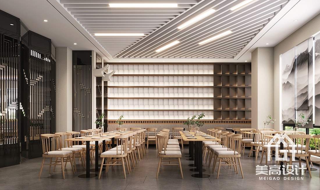 泉州师范学院食堂装修设计（图ZMzUzMTUzMTY4） - 酒店餐饮设计 - 站酷设计师广州美高设计原创素材 - 站酷ZCOOL