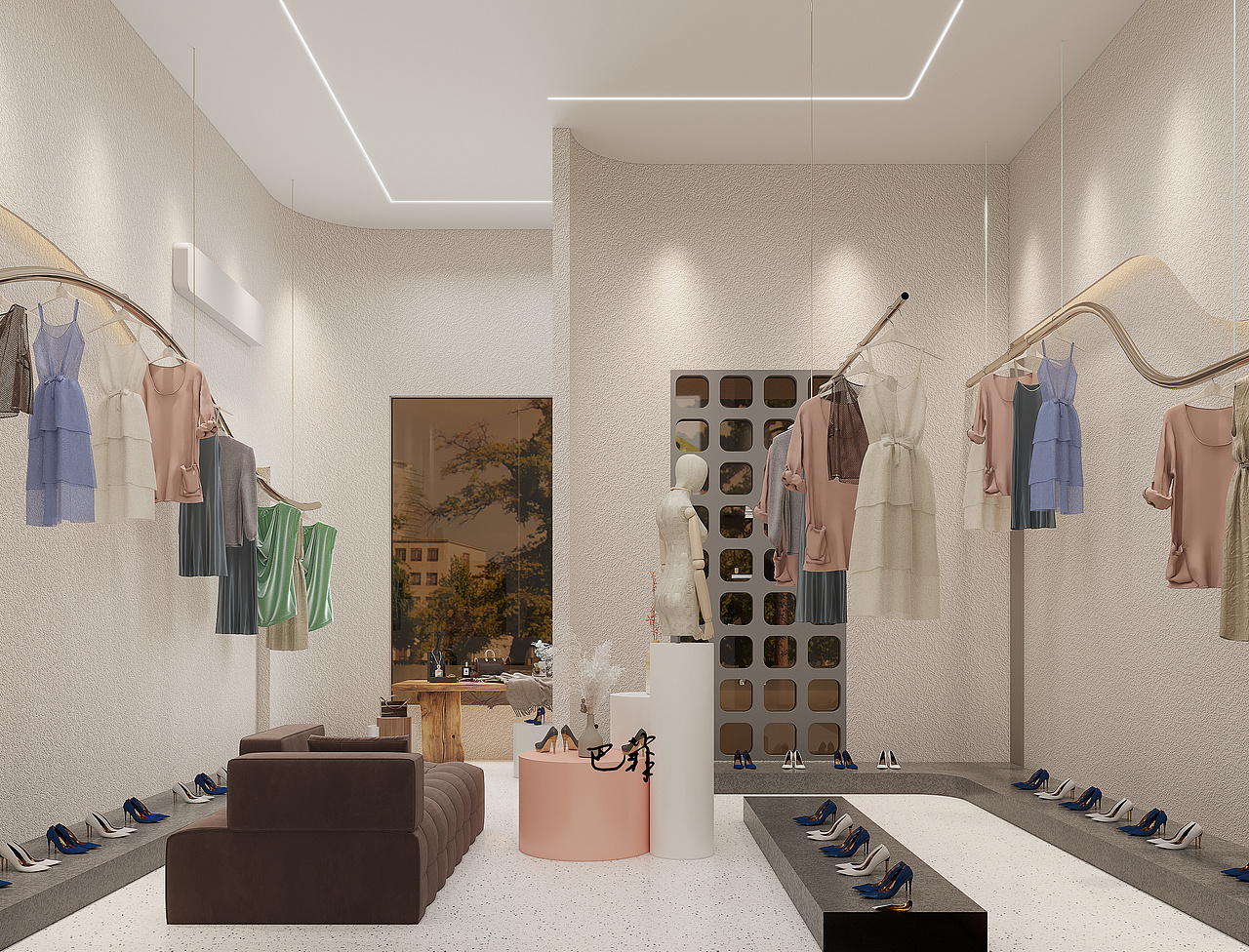服装店|功能性辅以秩序感的室内布局