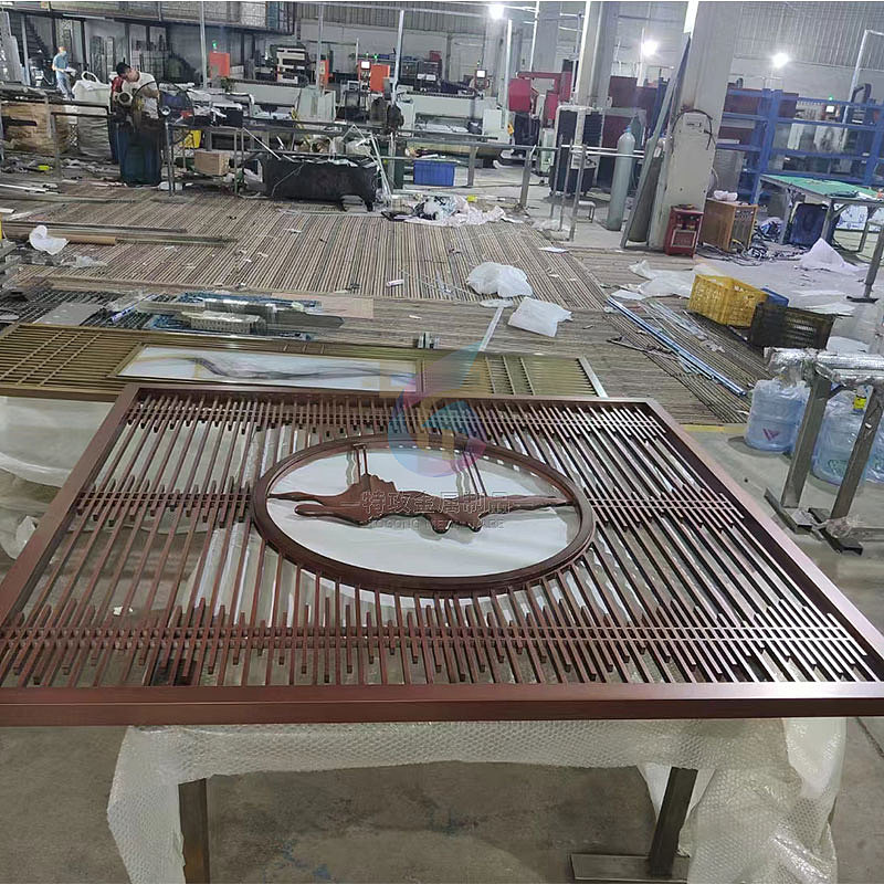 新中式别墅不锈钢屏风隔断特攻金属厂家定制