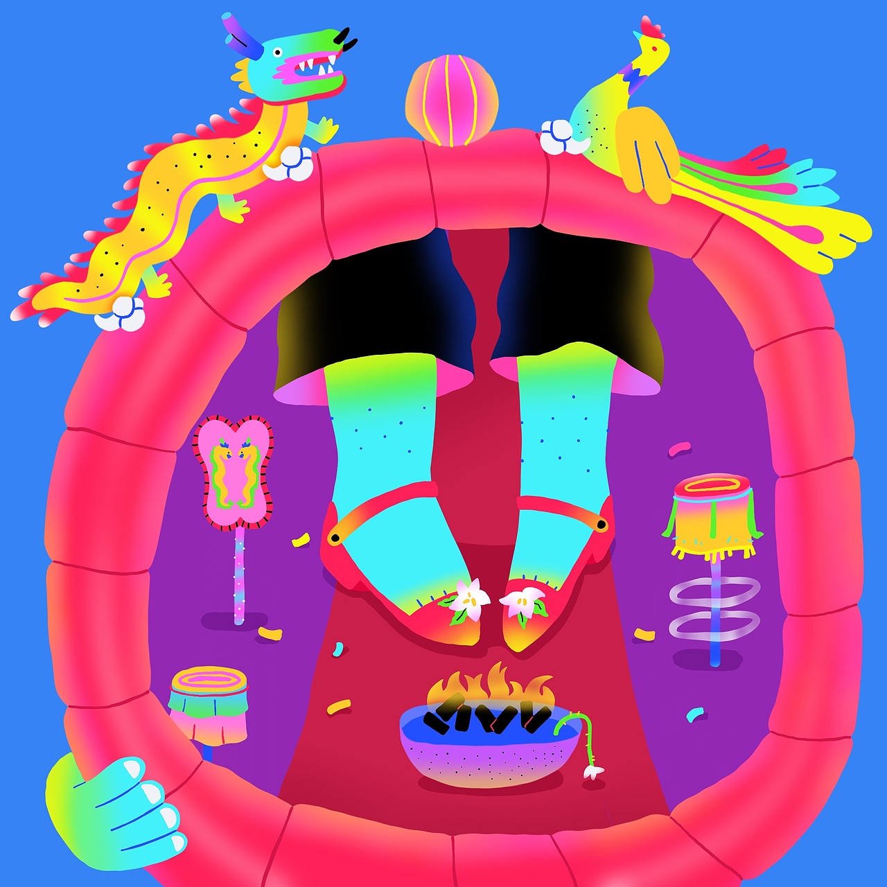 蟳埔女插画-Xun Pu Female（图ZMzA0NjEzNDUy） - 艺术插画 - 站酷设计师怪味花生惹原创素材 - 站酷ZCOOL