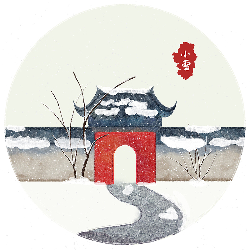 红墙和建筑（图ZMzA1NDQyNTM2） - 商业插画 - 站酷设计师明月心插画原创素材 - 站酷ZCOOL