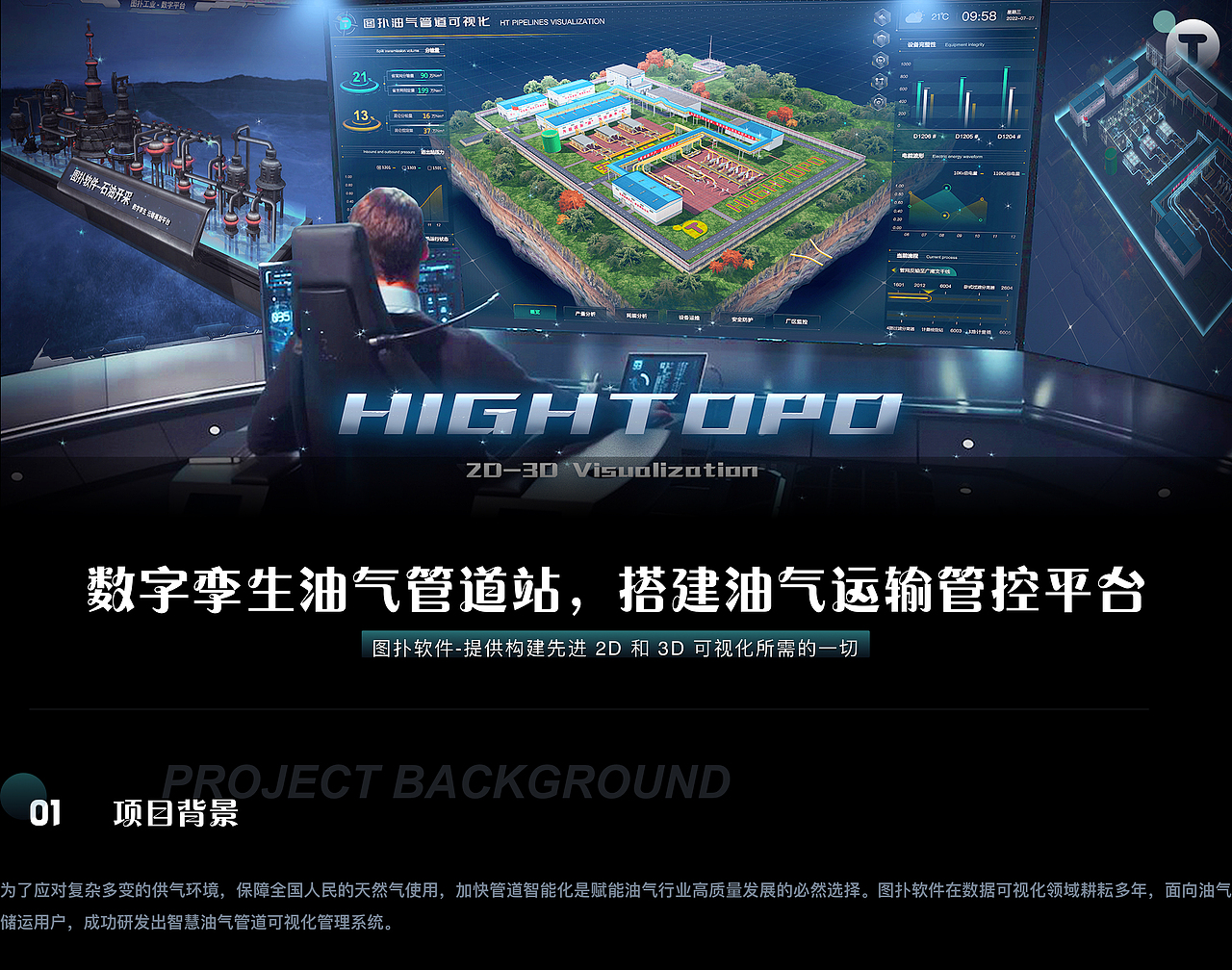 数字孪生油气管道站,搭建油气运输管控平台