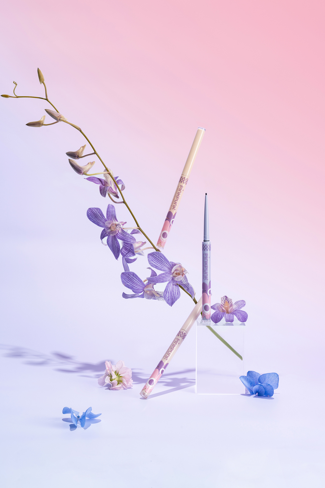 桃又野彩妆产品眼线胶笔/双眼皮贴拍摄