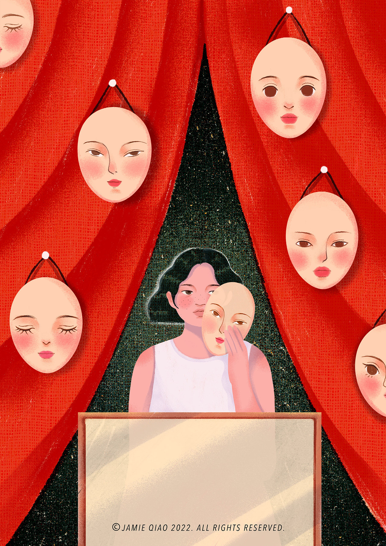 女性对自我容貌的苛求，为自己“不完美”的外表寻求更多“完美”的掩护。