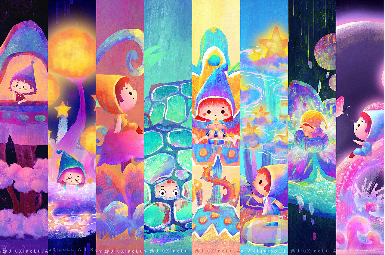 原创插画-《梦境》系列（图ZMzI5NjI4NDky） - 艺术插画 - 站酷设计师迷雾三三原创素材 - 站酷ZCOOL