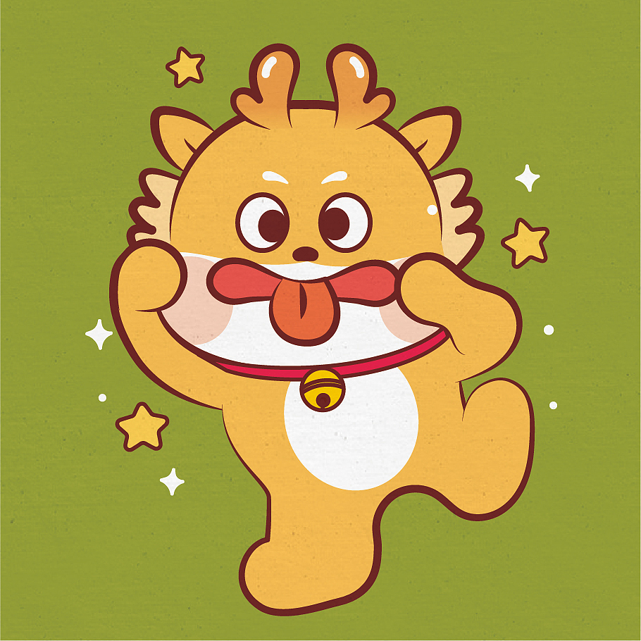 小飞龙可爱卡通表情包设计插画（图ZMzU5ODY4NDI4） - 商业插画 - 站酷设计师阿茹生肖IP原创素材 - 站酷ZCOOL