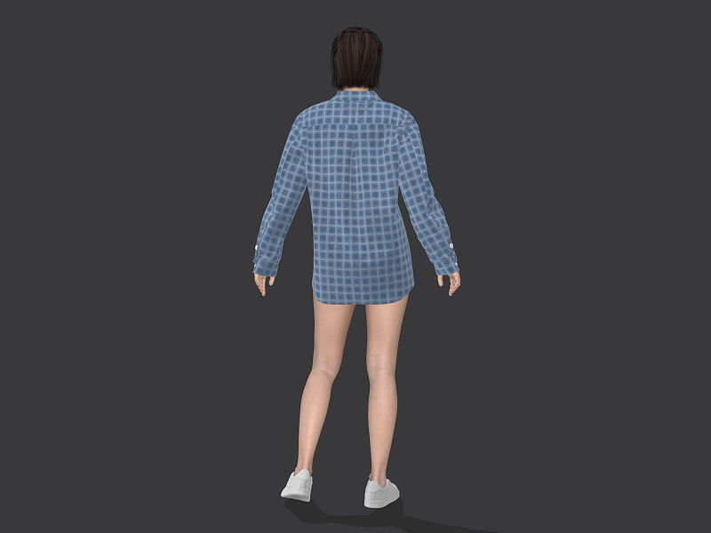 虚拟服装-男友风格子衬衫（by MD）（图ZMzIwMzc4NDQ0） - 人物/生物 - 站酷设计师已逝的鱼原创素材 - 站酷ZCOOL