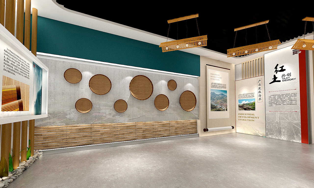 以竹子为主题的村史馆。（图ZMzEwNTU4NDU2） - 展陈设计 - 站酷设计师金刚芭比本芭比原创素材 - 站酷ZCOOL