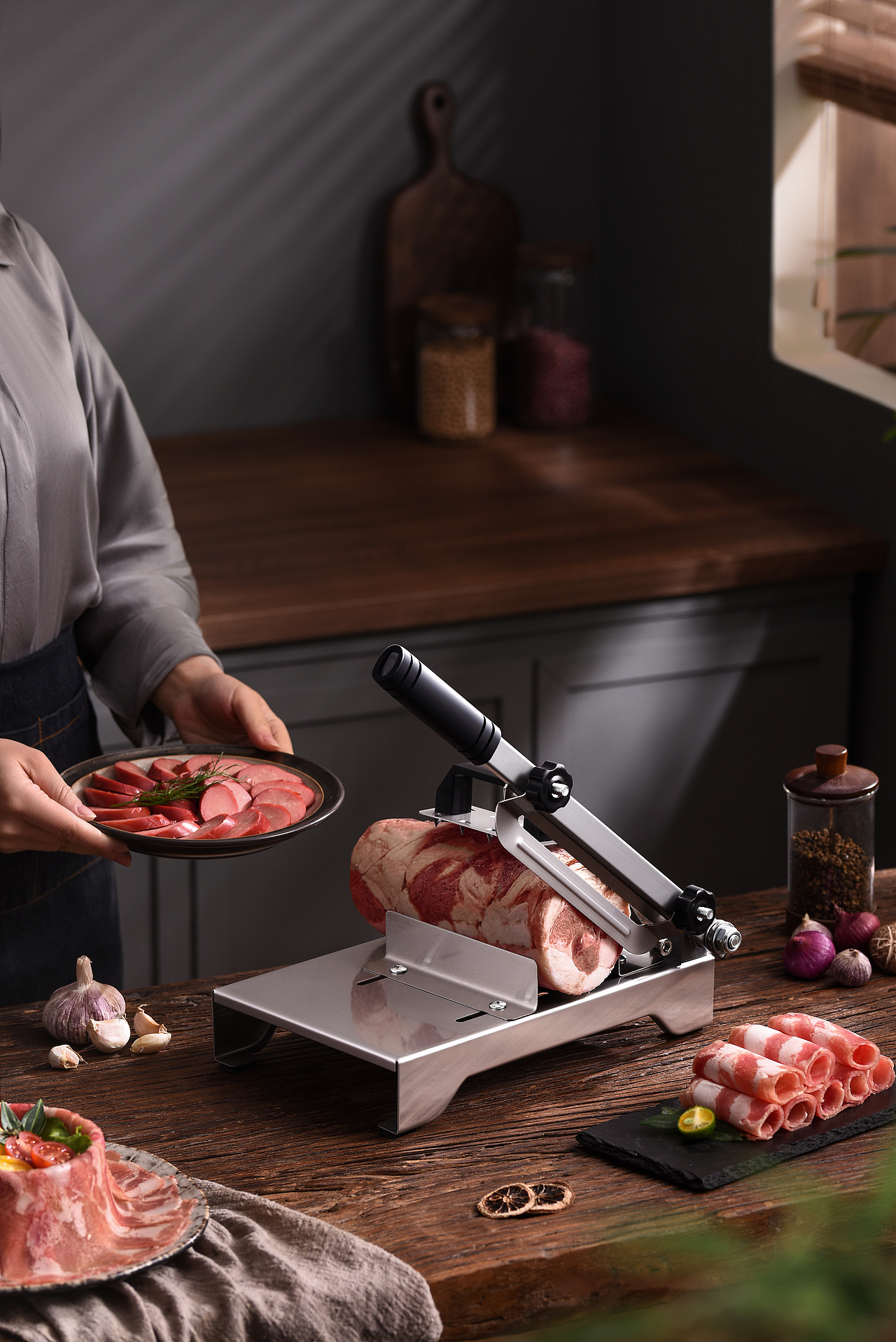 切肉机 火锅 羊肉卷 牛肉卷（图ZMzU3NjM2MzYw） - 产品摄影 - 站酷设计师科思原创素材 - 站酷ZCOOL