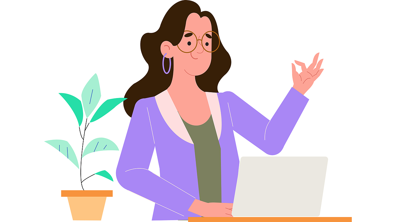 扁平化矢量人物插画