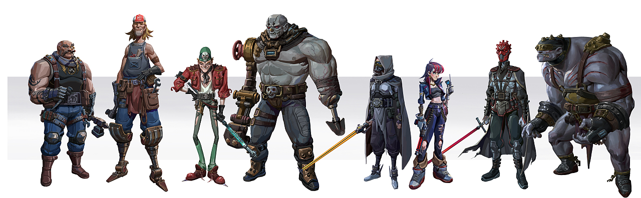 一些废土的角色的设计