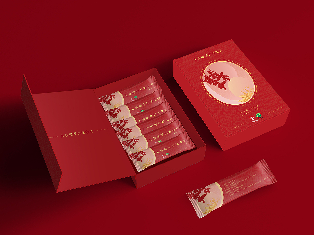 采芝林|人参酸枣仁膏包装设计方案（图ZMzIxODE4NDg0） - 包装 - 站酷设计师Helana原创素材 - 站酷ZCOOL