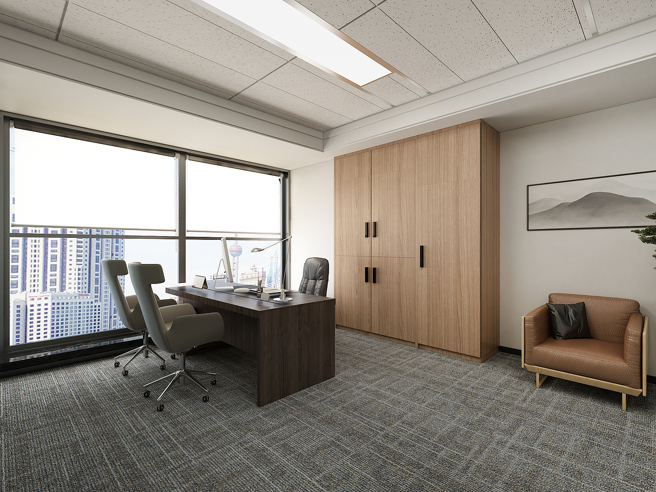 银川办公室装修设计效果图|银川装修公司