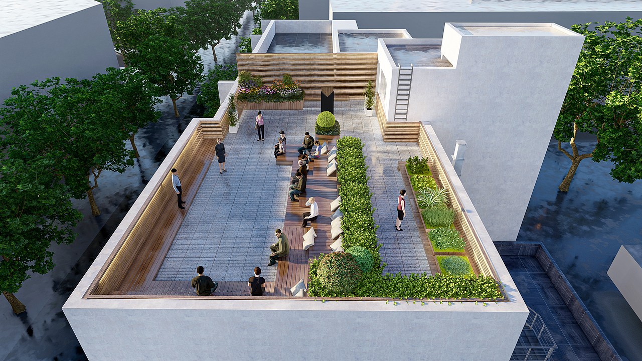 200㎡ 现代风格屋顶花园 多方案（图ZMzI0MTU1OTI4） - 景观设计 - 站酷设计师梁西凹原创素材 - 站酷ZCOOL