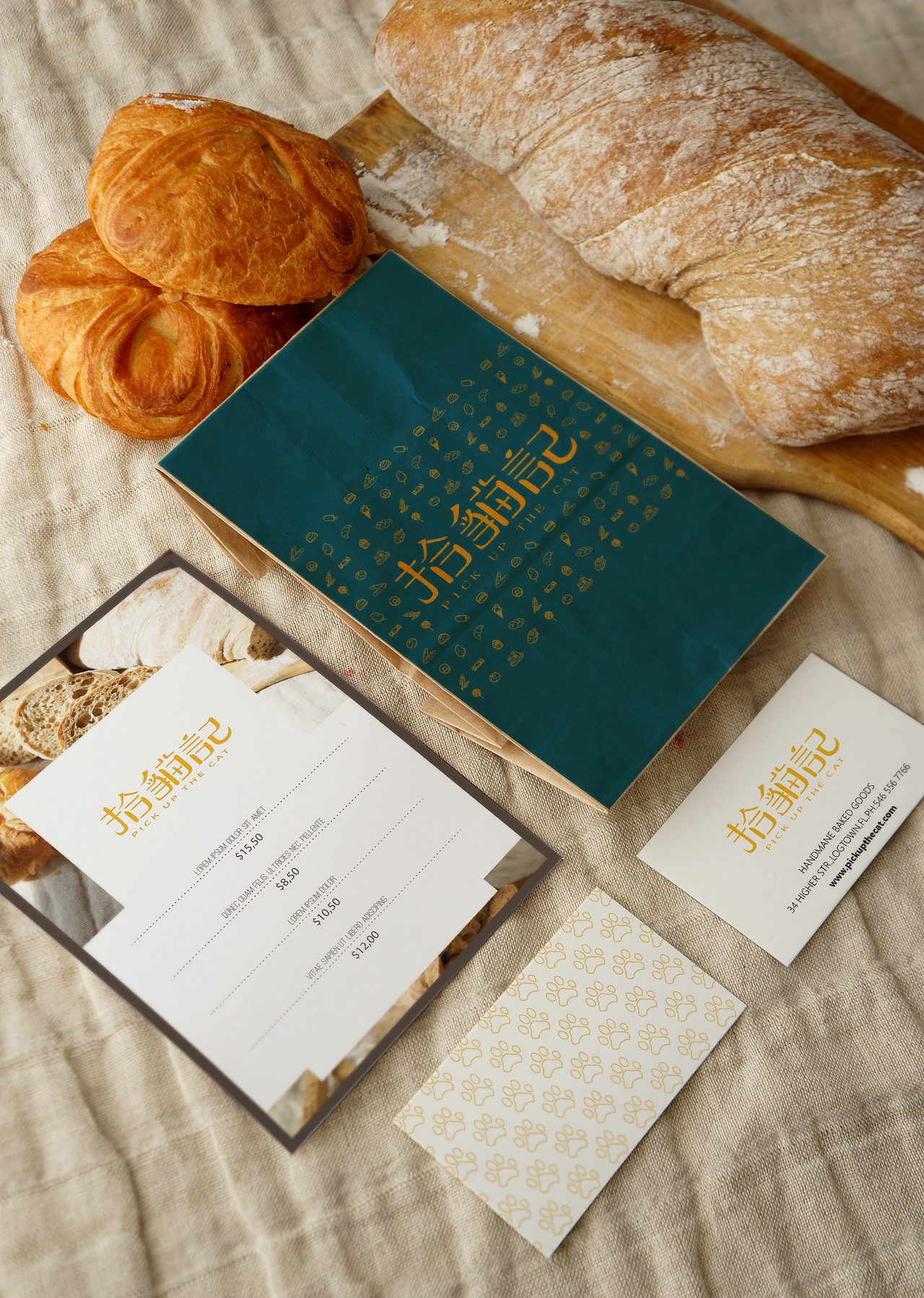 拾猫记品牌视觉识别手册及VI应用效果