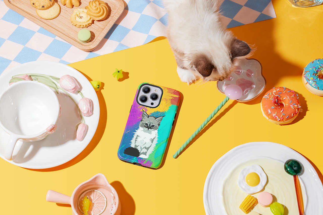 猫猫手机壳 With Model