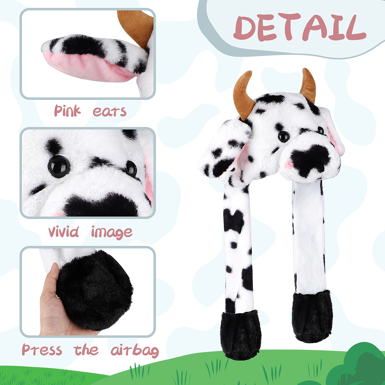 产品拍摄-亚马逊主图&A+-会动的奶牛帽子