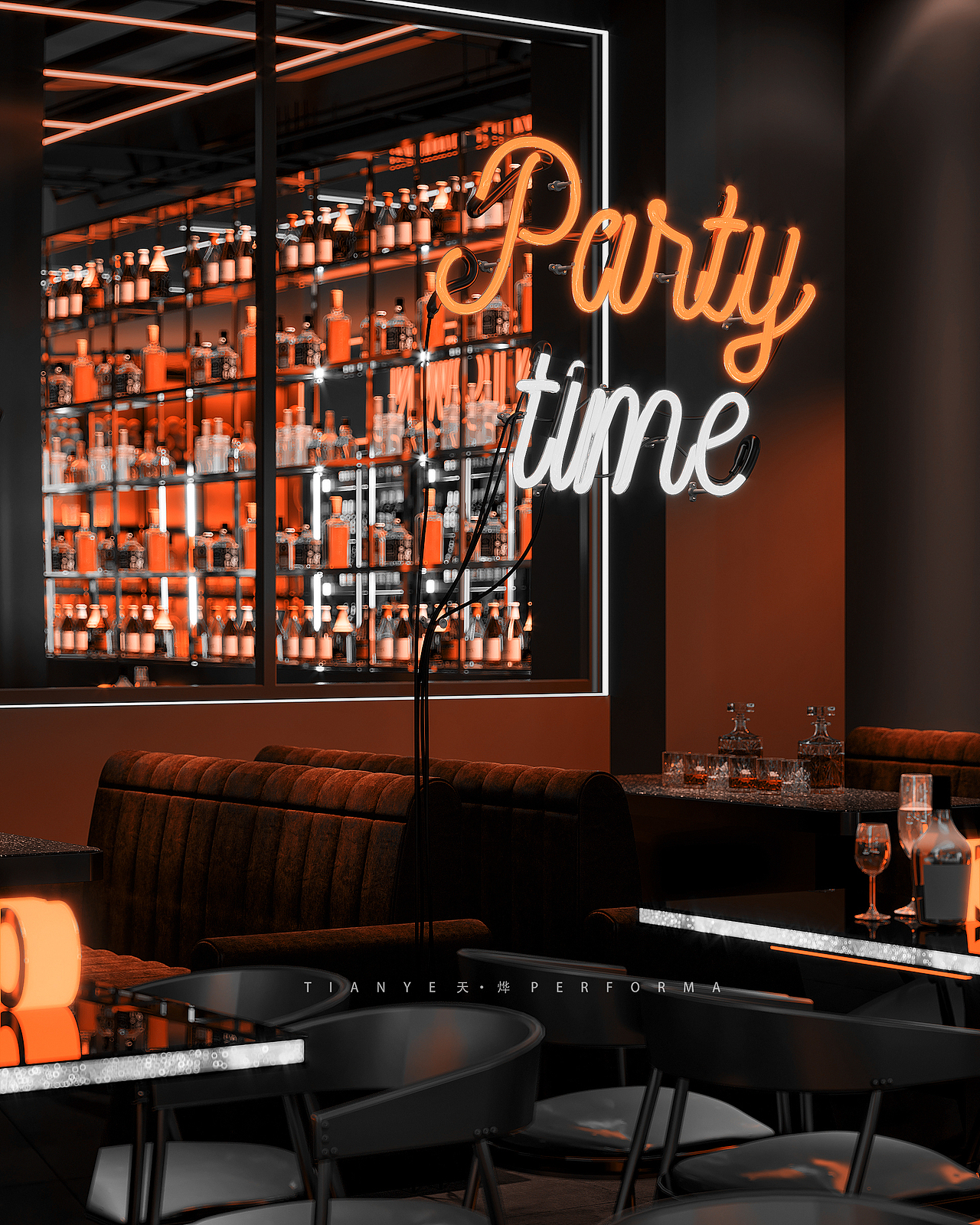 黑金色调酒吧（图ZMzU2Mjc0NDY0） - 酒店餐饮设计 - 站酷设计师天烨设计原创素材 - 站酷ZCOOL