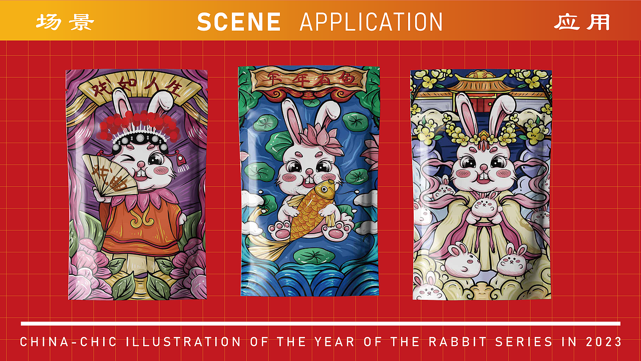 潮玩 IP 吉祥物应用 IP图库设计 国潮兔IP系列