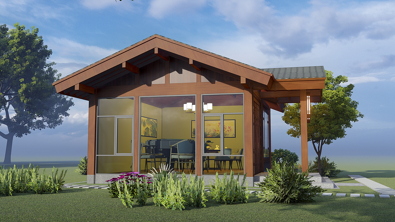 木结构小屋（图ZMzQzMDk4OTMy） - 建筑设计 - 站酷设计师YYDBOY原创素材 - 站酷ZCOOL