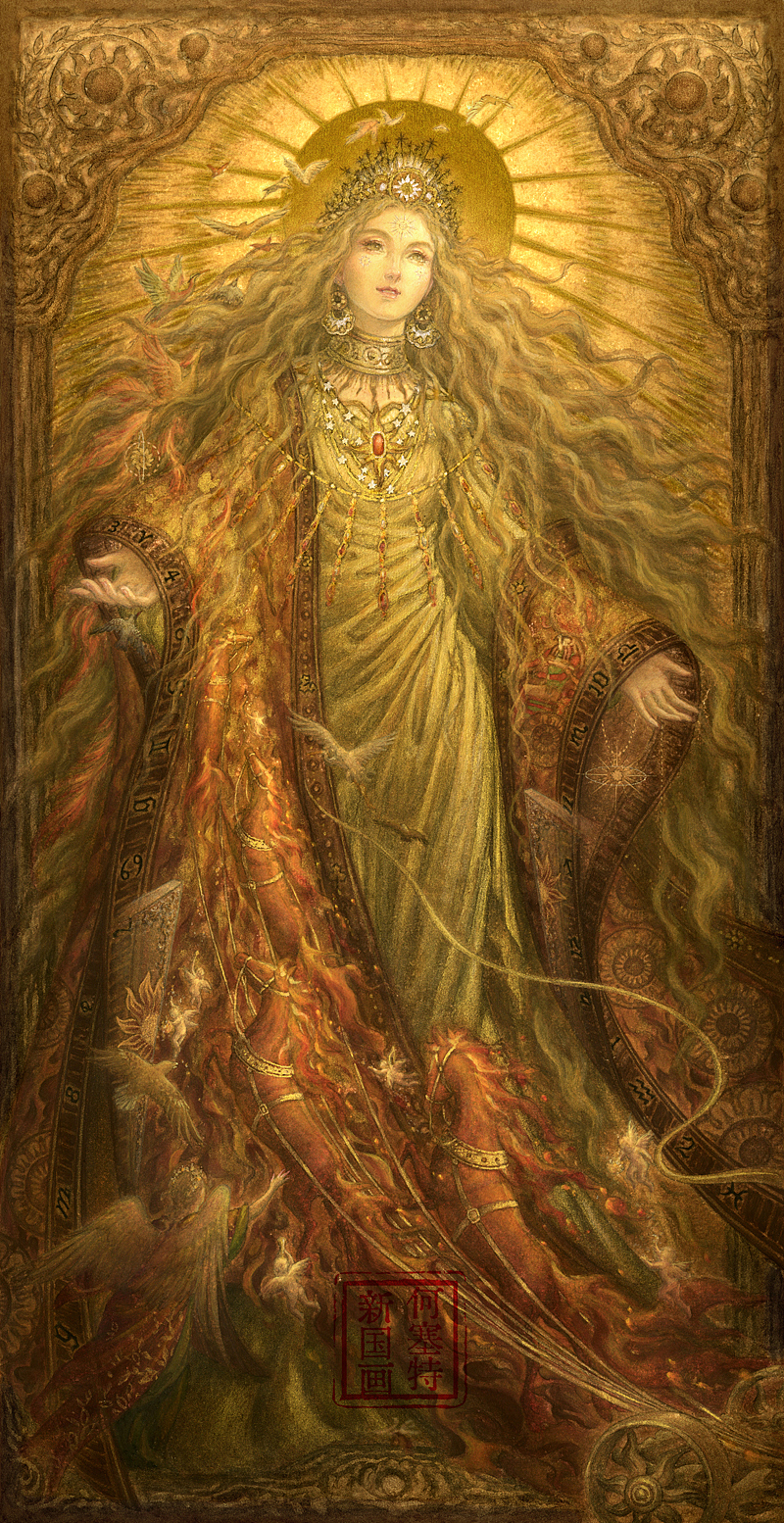 新国画|《日神 月神》手绘古典油画风希腊神话艺术创作（图ZMzcwNTk3NTQ4） - 艺术插画 - 站酷设计师何塞特Herset原创素材 - 站酷ZCOOL