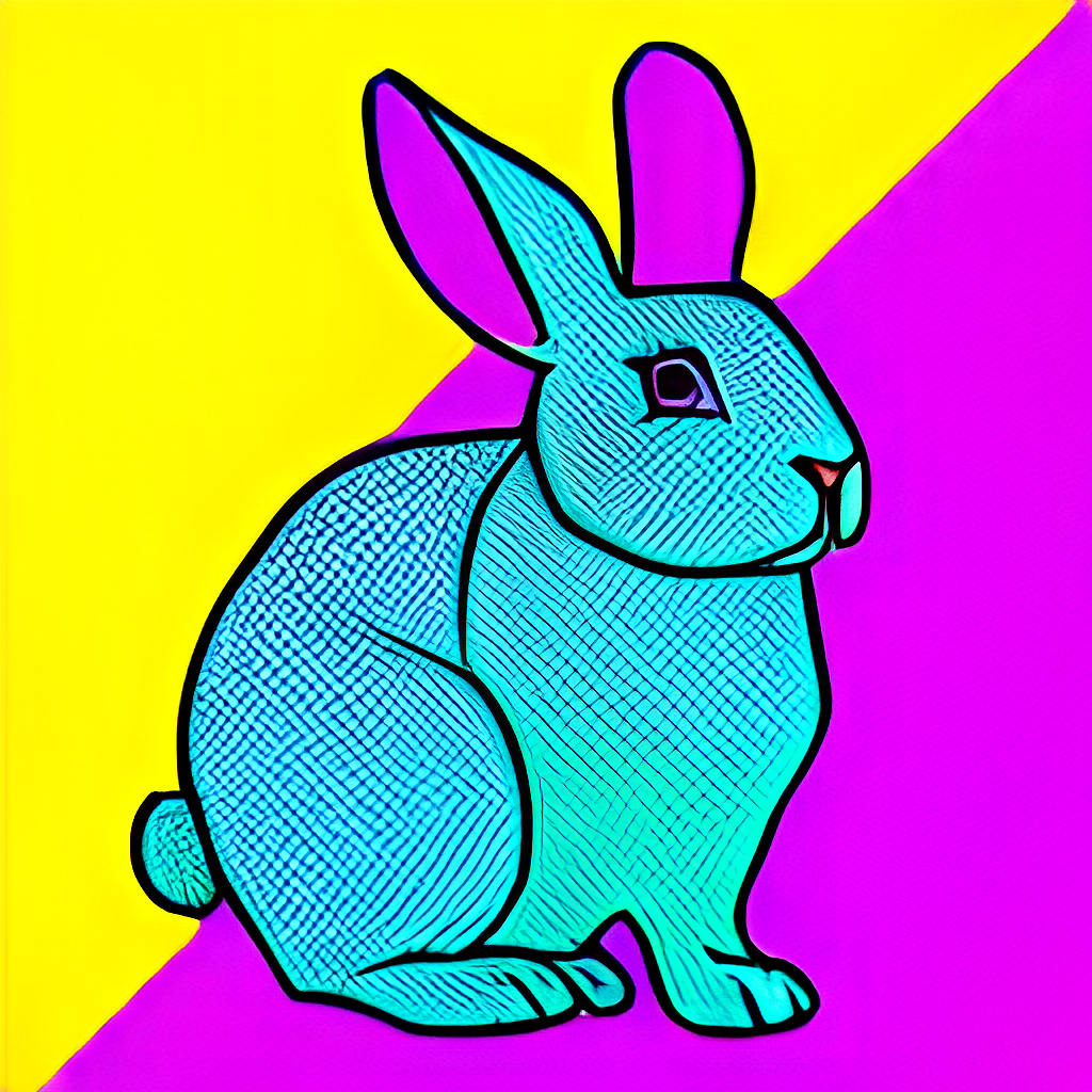wow 数字艺术nft兔子兔年超现实波普艺术
