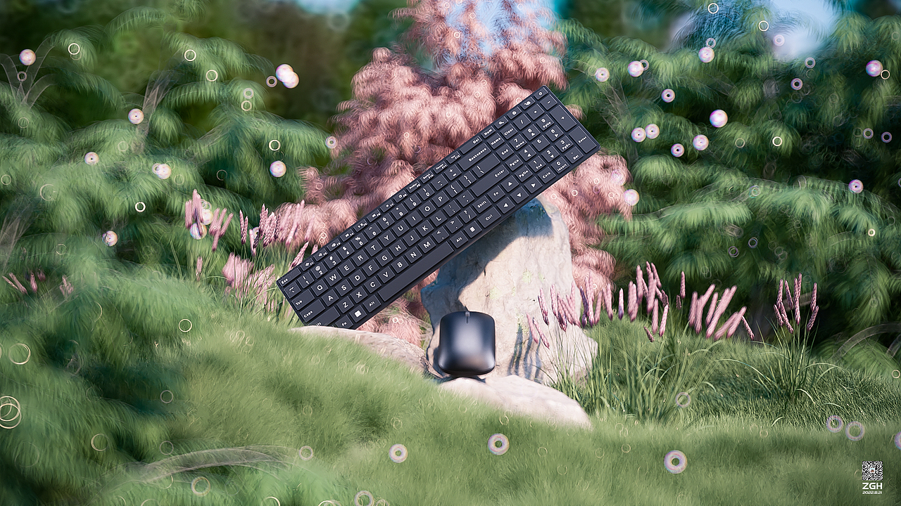 3d电子产品电商海报kv渲染